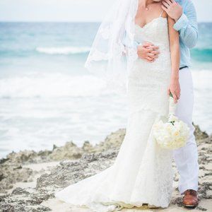 Tara Keely Spring 2014 Wedding Gown, fit and flare, alencon and venise lace